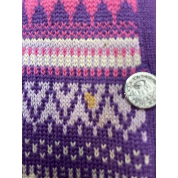 Avon Knit Women's 100% Pure Wool Purple Button Front Cardigan Med Canada - Picture 5 of 11